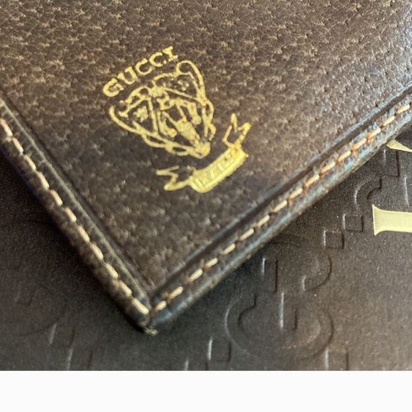 Vintage Gucci GG PVC Leather Bifold Long Wallet - COA - Picture 11 of 12